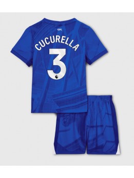 Billige Chelsea Marc Cucurella #3 Hjemmedraktsett Barn 2025-26 Kortermet (+ Korte bukser)